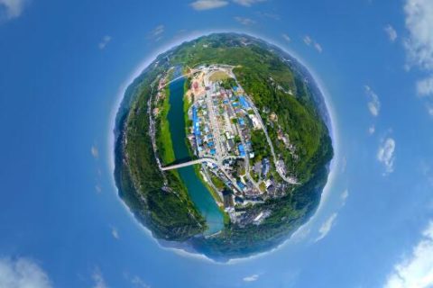 贵州省遵义市播州区乌江镇航拍VR全景图